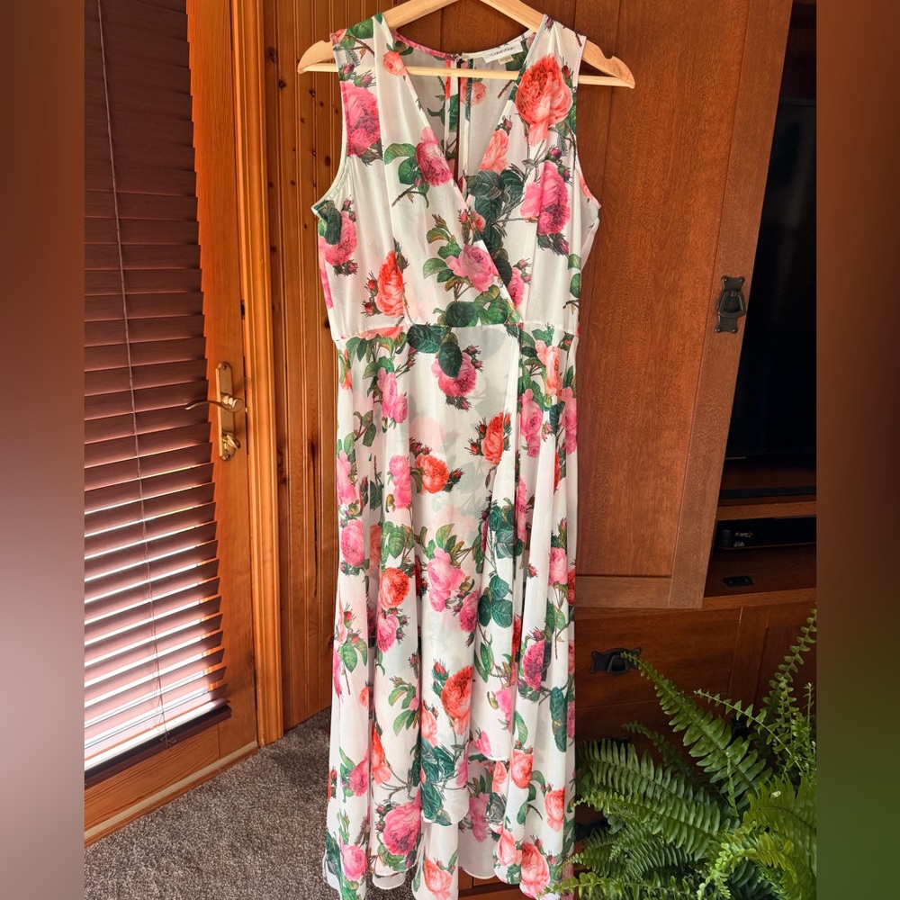 Calvin Klein Floral Printed Midi Dress Women’s Size 10